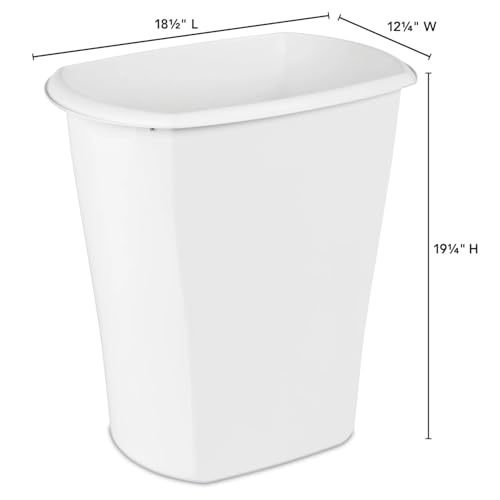 Caneca de basura de plástico blanco 10 galones miniatura 2