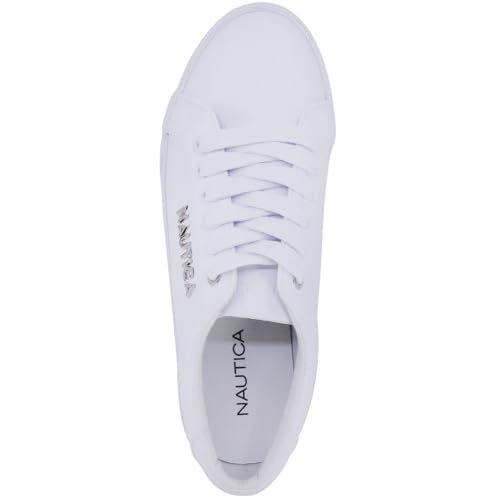 Nautica Women Fashion Sneaker Lace-Up Tennis Casual Shoes For Ladies-Arent-White-Size 11 thumb #3