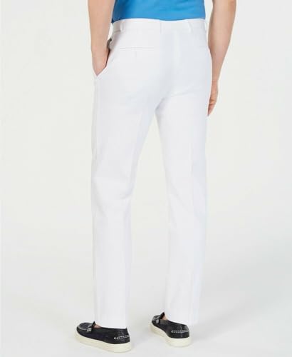 Tommy Hilfiger Mens Modern fit Dress Pants 44/32 White Solid Stretch4