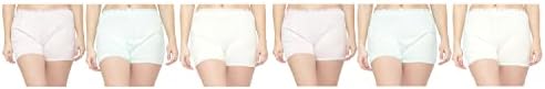 BLAZON Women's Cotton Hosiery Bloomer (Pack of 6) (7004 1_Ass_06_4XL_Baby Pink, Sea Green, Off White, 4XL)