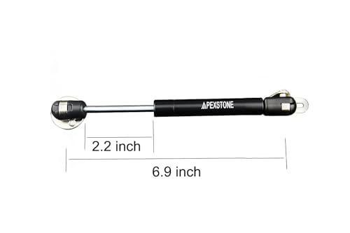 Apexstone 80N/18lb 7 Inch Gas Strut Cabinet Lift Supports, Black, Set of 2