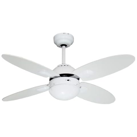 Bastilipo Bermeo Blanco Ventilador Techo con Mando A Distancia Cover