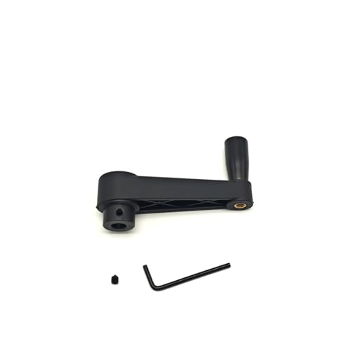 Image of 3.15 inch inch Nylon Crank Handle Drill Press Revolving Handle with Round or Square Installation Hole Smooth 360 Degree Operation for Industry Lathe Milling Grinding Machine (Round Hole 10x80), Black