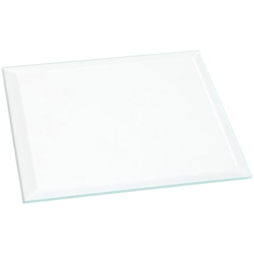 Plymor 4 x 4 inch Square, 3mm Thick, Beveled Clear Glass image 2