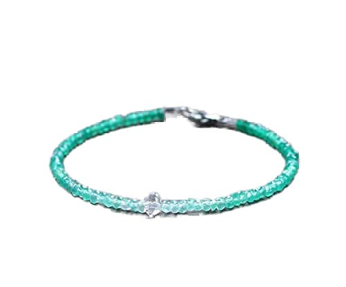 Bracelet onyx vert au quotidien stacking diamant herkimer style bohème chic
