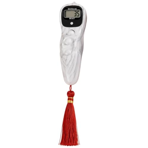 Image of Digital Tally Counter with Compass naam jap Counter Finger Counter for Pooja Meditation Prayer Japa Mala (White Marble)