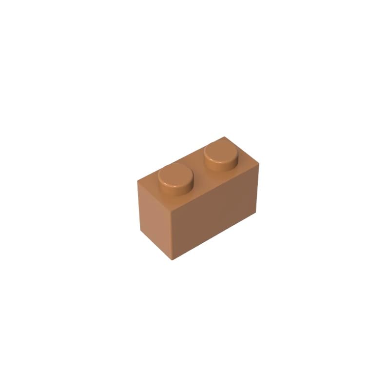 3065 bricks Brick 1x2 Without Bottom Tube 50 Pieces GDS-1545 Compatible with Lego Building Blocks Color:Medium Nougat โ image 1