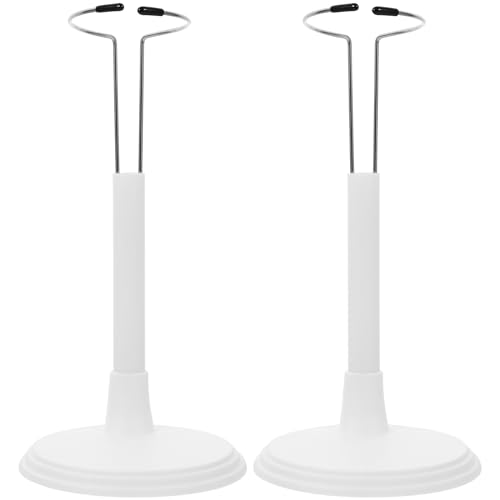 NOLITOY Soportes Creativos para Muñecas de 25 Cm en Color Claro, Portátiles Pvc, Estantes de Exhibición y Almacenamiento para Uso Doméstico y Comercial, Paquete de 2 Piezas