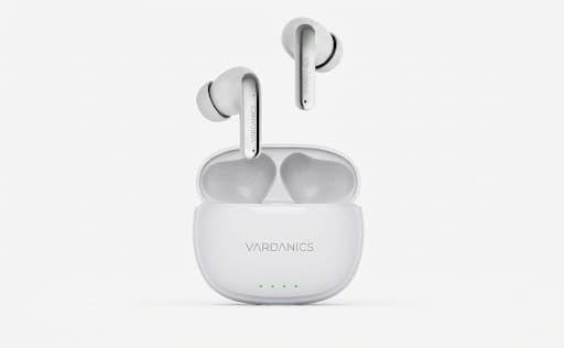 Image of Vardanics True Wireless Earbuds with Charging Case, White