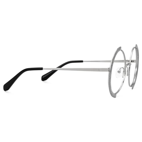 Image of Zeelool Vintage Metal Round Eyeglasses Frame for Women with Non-prescription Clear Lens ZJGM351423