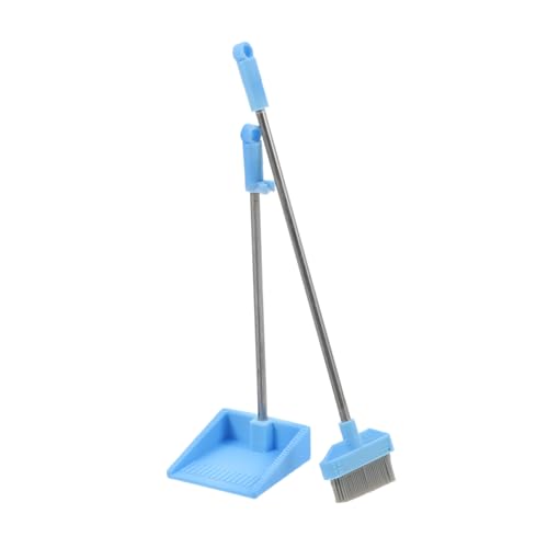 ARTIBETTER 1 Set Miniature Cleaning Tools Mini Dustpan Broom Set for Dollhouse Decorations Craft Projects and Realistic Miniature Scenes
