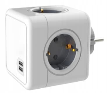 Cubo enchufe múltiple con cargador USB para pared compatible con iPhone y Galaxy