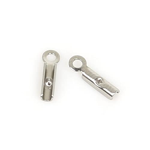 ZZZYW 30/90 Morceaux de Corde en Acier Inoxydable Bouchons d'extrémité d'extrémité adaptée à Une Bijouterie de 1/2/3/4 mm DIY Connecteurs (Color : 3.5X10mm, Taille : 90pcs) Cover
