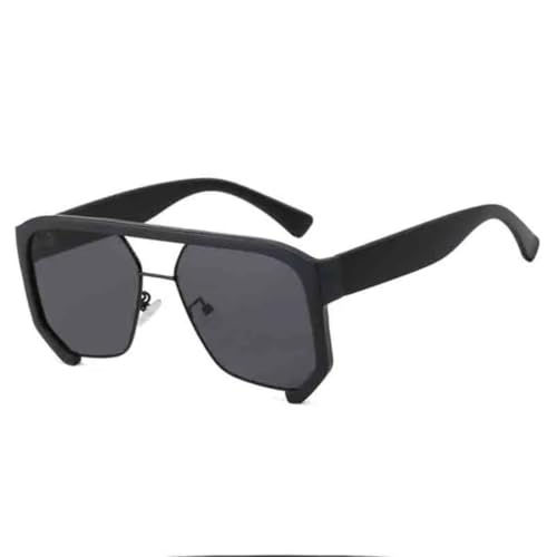 Lunettes de soleil demi-monture pour femme style vintage polygonal
