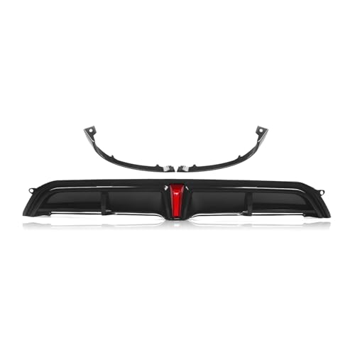 Difusor parachoques trasero Civic Hatchback 2022-2024 negro brillo con labio protector de maletero