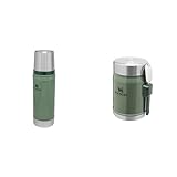 Stanley Classic Legendary Thermosflasche 473 ml & Classic Legendary Thermobehälter für Essen mit Göffel 400 ml