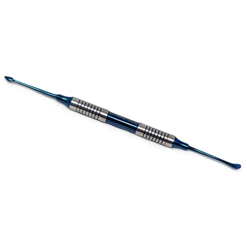 Dental Periosteal Elevator Buser Hollow Handle Double Ended Blue Titanium Coated Stainless Steel Instrument