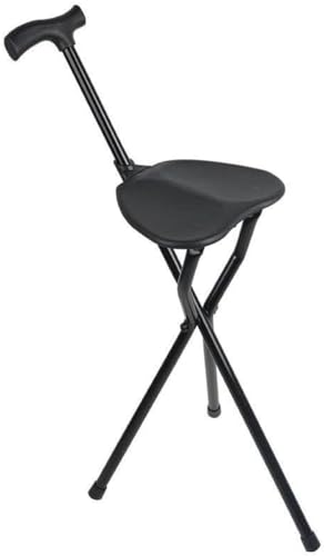 Canne de marche avec siège pliable orthopédique ergonomique