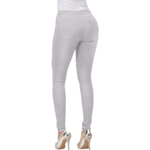 High Waisted-Rise Colored Stretch Skinny Distressed Jeans for Women Olive Mustard Red Skinny Pencil Jeggings3