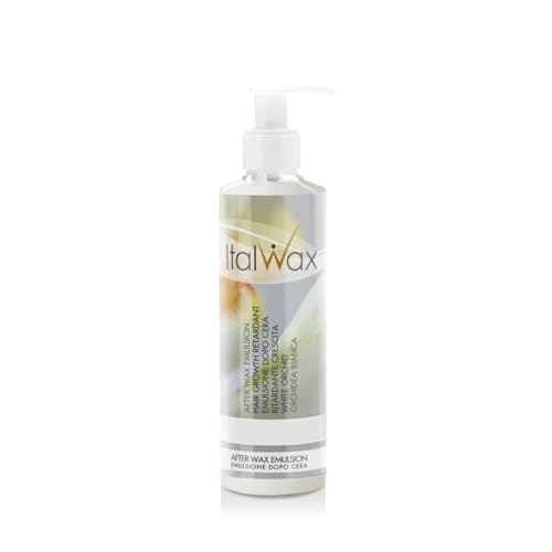 Italwax Lotion après épilation - 250ml - Retardant la repousse des Poils - Orchidée Blanche - Hydratant et éliminant les résidus d'épilation