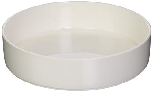 Sammons Preston High-Sided Dish, White, Durable Melamine Plastic Plate has 7.75" Diameter