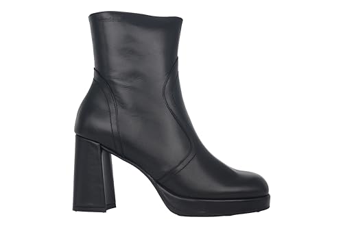 Bottines Wonders Lipa en taille 40 pour femme en cuir noir élégant