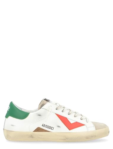 Sneaker uomo 4B12 in pelle bianco/ verde/ corda US25QB02 SUPRIME-U200 43