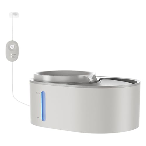 fancyfly 自動給水器 動作検知センサー付き ワイヤレスポンプ 30db以下 大容量2.5L お手入れ簡単 4重濾過フィルター 蛇口式 猫 中小型犬 水飲み器 水やりコードレス 4000mAh 45日使用可能 フィルター4枚付き 置く場所問わず 循環