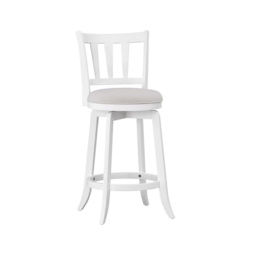HILLSDALE Presque ISLE Wood Counter Height Swivel Stool White