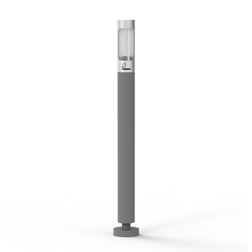 Ceniceros para exteriores para patio y oficina, receptáculo de pie con cubo interior extraíble, contenedor portátil para cigarrillos para el hogar y tiendas de conveniencia (gris)