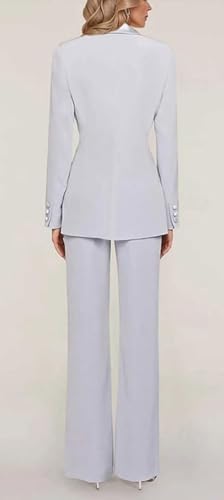 Double Breasted Women Suit 2 PC Business Pant Suits Outfit Dressy Casual Formal Tuxedos3