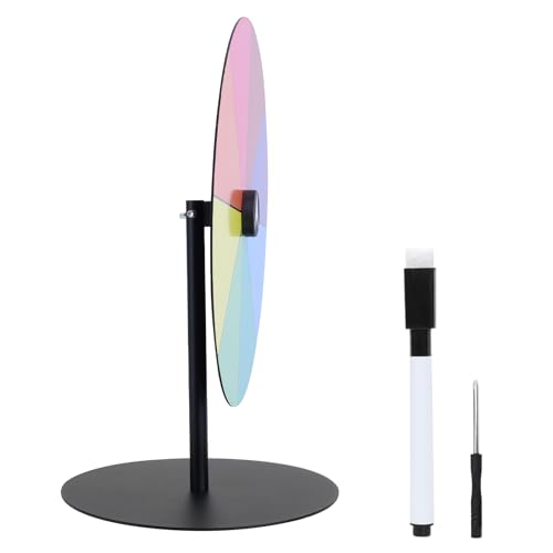 Airpark 8 Inch Spinning Prize Wheel for Fortune All-Metal Dry Erase Tabletop Roulette Wheel for Personal Use, Carnival Games and Parties - Thumbnail 2