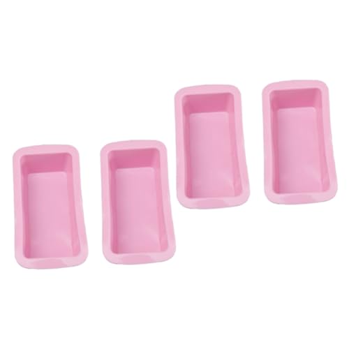 Cabilock 4pcs Silicone Rectangular Baking Mold Versatile Toast Cake for Mousse Bread and Jelly Easy to Bread for Baking