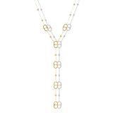 beseloa Collier Pendentif en Forme de Y - Élégant Résistant à l'Eau Acier Inoxydable Femme...