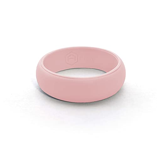 AERA Silicone Wedding Ring Band for Women - Thin, Breathable, Classic Design Rubber Ring (Size 4-9)