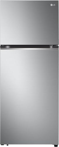 LG GTBV36PZGKD Frigorifero Doppia Porta 70cm, Classe E, Frigorifero No Frost, 395L, Porte piatte, Door & Linear Cooling, Maniglie integrate, Compressore Smart Inverter, Smart Diagnosis, Inox
