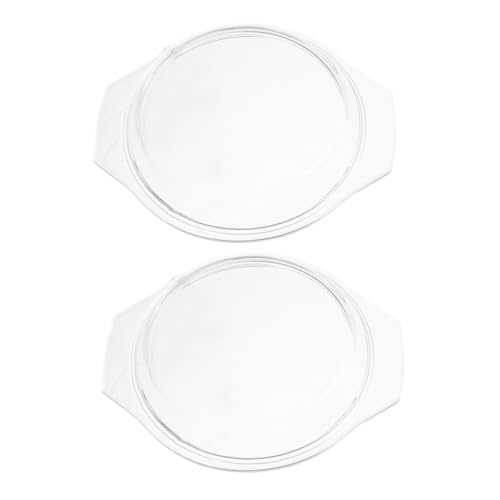 GRIRIW 2 Tapas De Vidrio Para Horno Microondas Tapas Para Postres Tapas Protectoras Contra Salpicaduras Tapas A Prueba De Aceite Para Horno Microondas Tapas Transparentes Para
