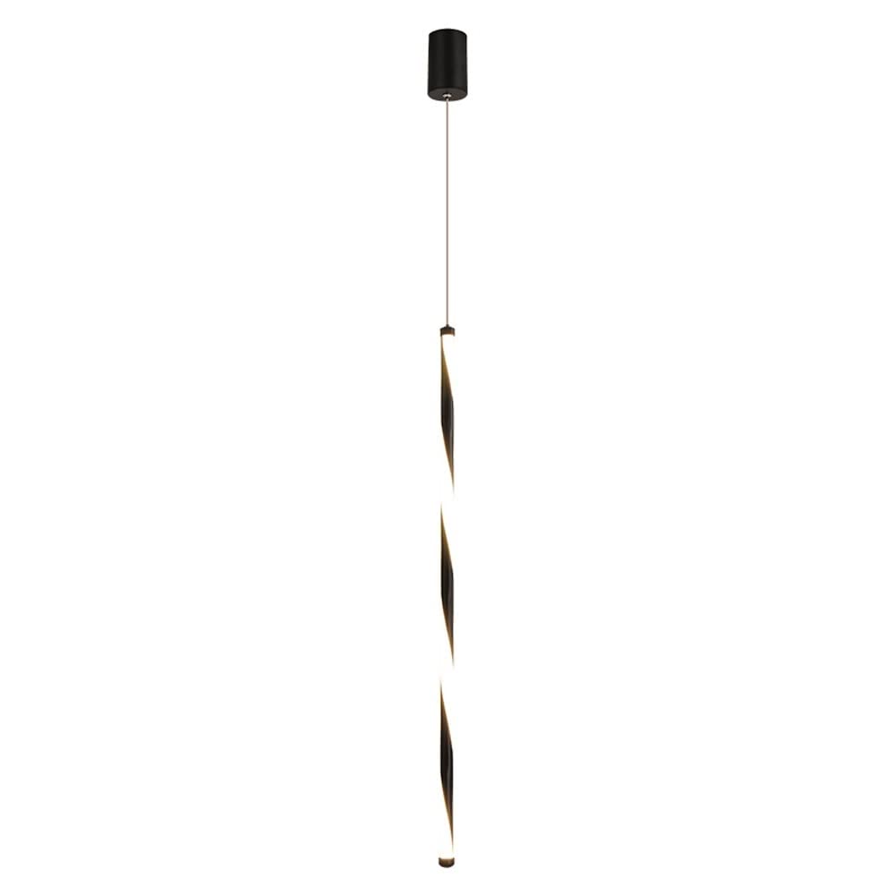 Lámpara colgante LED minimalista de alta gama con suspensión lineal decorativa en espiral