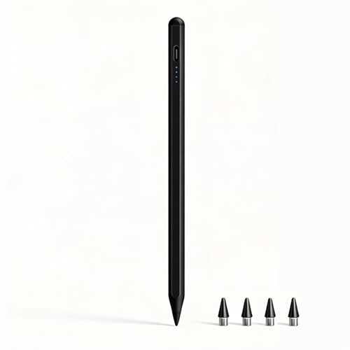 Stylus Pen for Samsung Galaxy Tab A11 / A11+, A9 / A9+, A8, A7 Lite, Active Capacitive Pencil for Samsung Android Tablet & iOS Touchscreens, High Precision Digital Pen with 4 Tips (Black)