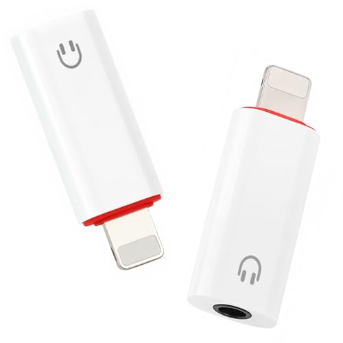 Image of ZORBES 2Pcs Lighting to 3.5mm Audio Headphone Adapter, DAC Chip Lighting to Aux 3.5mm Headphone Jack Audio Connector iPhone 17 Pro Max /17 Pro /17 /16 /15, Galaxy S26 /S25 /S24 & Other Type C Phones