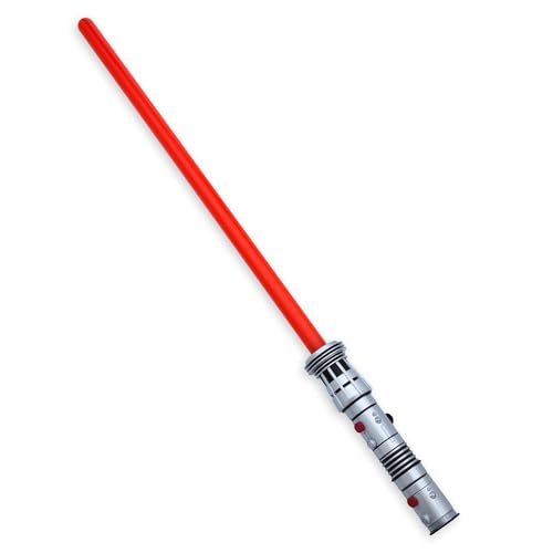 Disney Store Official Darth Maul Lightsaber Toy for Kids - Electronic Star Wars Light Up Toy Sword with Motion-Sensor Sounds & Dueling Effects - Star Wars Roleplay Accessory