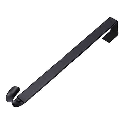 Gavigain Wreath Hooks Adjustable Durable Hanger Christmas Ornaments Retractable Door Wreath Hooks Seasonal Home Decor Wreath Holder (Black)