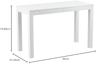 Ameriwood Home Large Parsons 2-Drawer Computer Desk, White