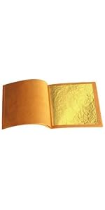 Lot De 200 Feuilles D'or 24 Carats 45x45 Mm - Style Antique - Neuf Sous Emballage