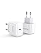 UGREEN AceCube 20W Cargador USB C 2 Pack, Mini Cargador PD3.0 Rápida Admite PPS, Cargador de Red USB C Compatible con iPhone 13/12/12 Pro/12 Pro Max/11/SE 3, iPad Pro, Galaxy S22/S21/S20, Xiaomi Mi11