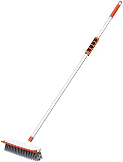 Bestnifly Floor Squeegee Broom Scrubbing Brush Stiff Brush with Long Handle 130cm/51" for Home kitchen Bathroom Cleaning Brush, Floor Brush Indoor for Tile or Wood Surfaces