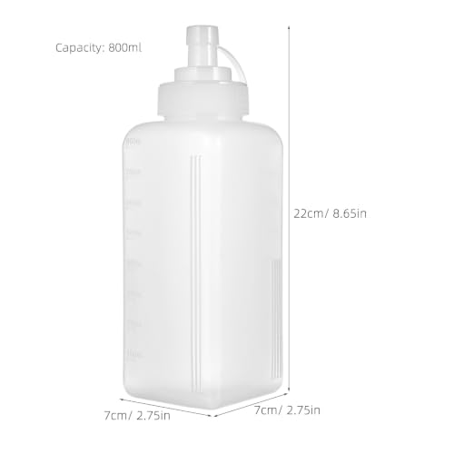 Botellas exprimibles de plástico de 800 ml para evitar manchas al servir mostaza y kétchup 3