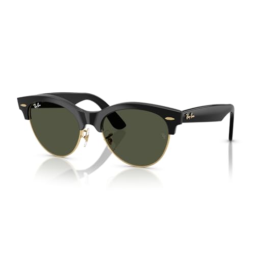Ray-Ban Clubmaster Way Sunglasses for Men for Women, Black on Gold/Green - image 1