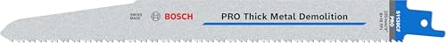 Bosch 5x PRO Thick Metal S1130CF Demolition Säbelsägeblatt (für Rohre und Profile aus Metall, Nichteisenmetalle, Länge 225 mm, Professional Zubehör Säbelsäge)