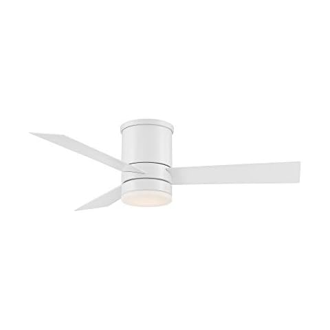 Modern Forms Axis Smart Indoor and Outdoor 3-Blade Flush Mount Ceiling Fan 44in Matte White with 2700K LED Light Kit and Remote Control worksworks with Alexa and iOS or Android App Cover